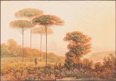 View of St. Peter's in Rome from the Monte Mario region by Thomas Ender, c. 1820, watercolour on paper, sold Dec 2022
