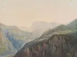 Thomas Ender, Schlern bei Bozen" Sciliar near Bolzano, watercolour on paper