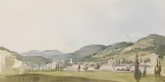 Neuhaus near Weissenbach in the Triesting valley by Thomas Ender, watercolour on paper, sold Dec 2022