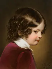 Lorenz Zeiser, Portrait of a boy (copy after Amerling), 1851, porcelain-painting (Vienna, imperial manufactory)