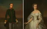 Franz Schrotzberg, Empress Elisabeth and Emperor Franz Joseph I of Austria (counterparts), oil on panel
