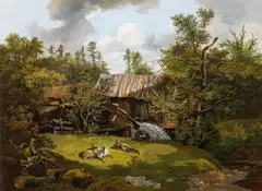 Friedrich Gauermann, Die Leinersäge beim Lachenbauer, 1826, oil on canvas