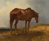 Friedrich Gauermann, Landscape with horse (nature study)