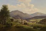Gustav Barbarini, View of Heiligenkreuz, 1881, oil on canvas