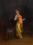 Charles Wilda, Oriental dancer, oil on panel