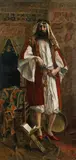 Rudolf Ernst, Portrait of an Arab tribal leader, oil on canvas
