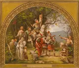 Daniel Hock, Teutons with captured Romans, oil on canvas