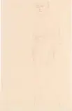 Gustav Klimt, Standing facing left, study for the portrait of Margaret Stonborough-Wittgenstein, 1904, black chalk on paper; framed