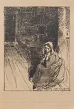 Ernst Stöhr, Mixed lot: Six sketch sheets, 1905, India ink on paper; framed