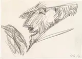 Werner Berg, Dealer, 1964, pencil on paper; framed