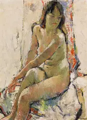 Anton Lutz, Ursula, 1960, oil on hardboard; framed