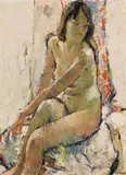 Anton Lutz, Ursula, 1960, oil on hardboard; framed
