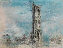 Wilhelm Thöny, La Tour Saint-Jacques in Paris, 1933-36, oil on canvas; framed