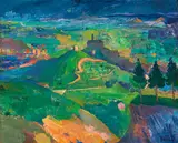 Herbert Boeckl, View of Nikolsburg II, 1945, oil on canvas; framed