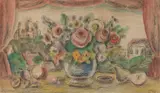 Franz von Zülow, Still life with flowers and fruits