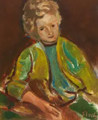 Joseph Floch, Blonde girl, 1965, oil on canvas; framed