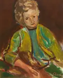 Joseph Floch, Blonde girl, 1965, oil on canvas; framed