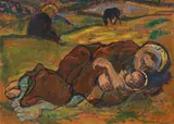 Broncia Koller-Pinell, Flucht nach Ägypten, 1910-1915, oil on cardboard on pressboard; framed