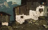 Oskar Mulley, Bauernhaus, c. 1930, oil on canvas; framed