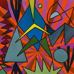 Greta Freist, Il faut vaincre, 1989, oil on canvas; framed