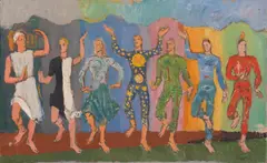 Ferdinand Kitt, Round Dance of the Days of Creation, oil on canvas; framed