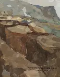 Wilhelm Nicolaus Prachensky, Landscape in the high mountains (Gantkofel, South Tyrol)