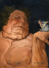 Karl Sterrer, Bacchus, 1911, oil on canvas; framed