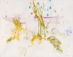 Max Weiler, Strampedemi, 1983, mixed media on canvas; framed