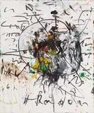 Hans Staudacher, Malerei im Kopf, 1985, oil on canvas; unframed