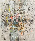 Hans Staudacher, Untitled, oil on canvas; framed