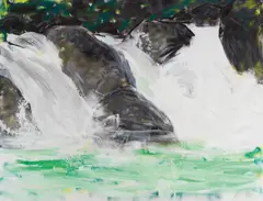 Herbert Brandl, Schwarze Sulm, 2017, oil on canvas; unframed