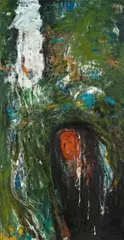 Rest I by Hubert Scheibl, 1984/86, oil on canvas; framed, sold Dec 2022
