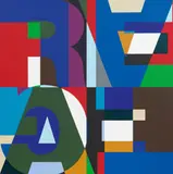 Heimo Zobernig, Untitled (from the series REAL/EGAL), acrylic on canvas; unframed