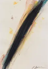 Arnulf Rainer, Untitled, c. 2000, laserprint, overpainted; framed