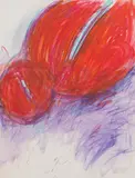 Markus Prachensky, Rechberg, 1966, mixed media on paper; unframed