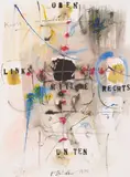 Kunstorientierung by Hans Staudacher, 1979, mixed media on paper; unframed, sold Dec 2022