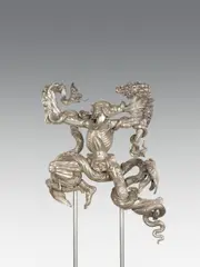 Ernst Fuchs, Antilaocoon group, bronze; partly silver-plated and patinated