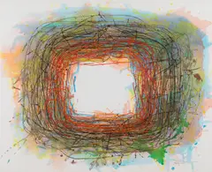 Drago J. Prelog, Lichtnest, 2005, acrylic on canvas; framed