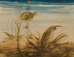 Anton Lehmden, Untitled, 1962, oil on panel; framed