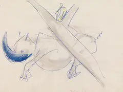 Untitled by Siegfried Anzinger, 1982, mixed media on paper; framed, offered Dec 2022