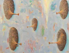 Walter Schmögner, Schwarzlochsauger, 2006, acrylic and oil on canvas; framed