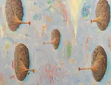 Walter Schmögner, Schwarzlochsauger, 2006, acrylic and oil on canvas; framed