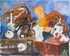 Herwig Zens, Nach Pereda, 1995, oil on canvas; framed