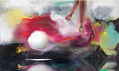 Franziska Maderthaner, Sing along painting, 2012, oil on canvas; unframed