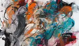 Eva Kaiser, Stadtgesichter - XII, 2019, mixed media on canvas; unframed
