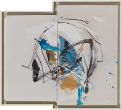 Hannes Mlenek, Helme, 1991, acrylic on canvas; framed