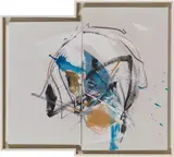 Hannes Mlenek, Helme, 1991, acrylic on canvas; framed
