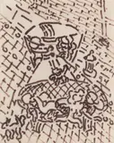 William Copley, Untitled, 1994, mixed media on paper; framed