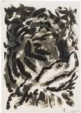 Waterfall by Günther Uecker, 1984, watercolour on paper; framed, sold Dec 2022