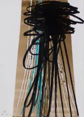 Hans Hartung, P3-1976-H32, 1976, pastel and ink on carton baryté; framed